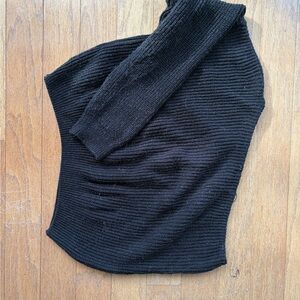 Boohoo Black Ribbed Turtleneck Sweater